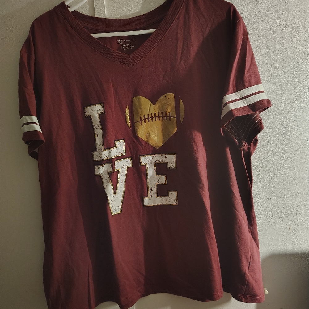 No Boundaries Red and Gold Short Sleeve Tee Sz XXXL